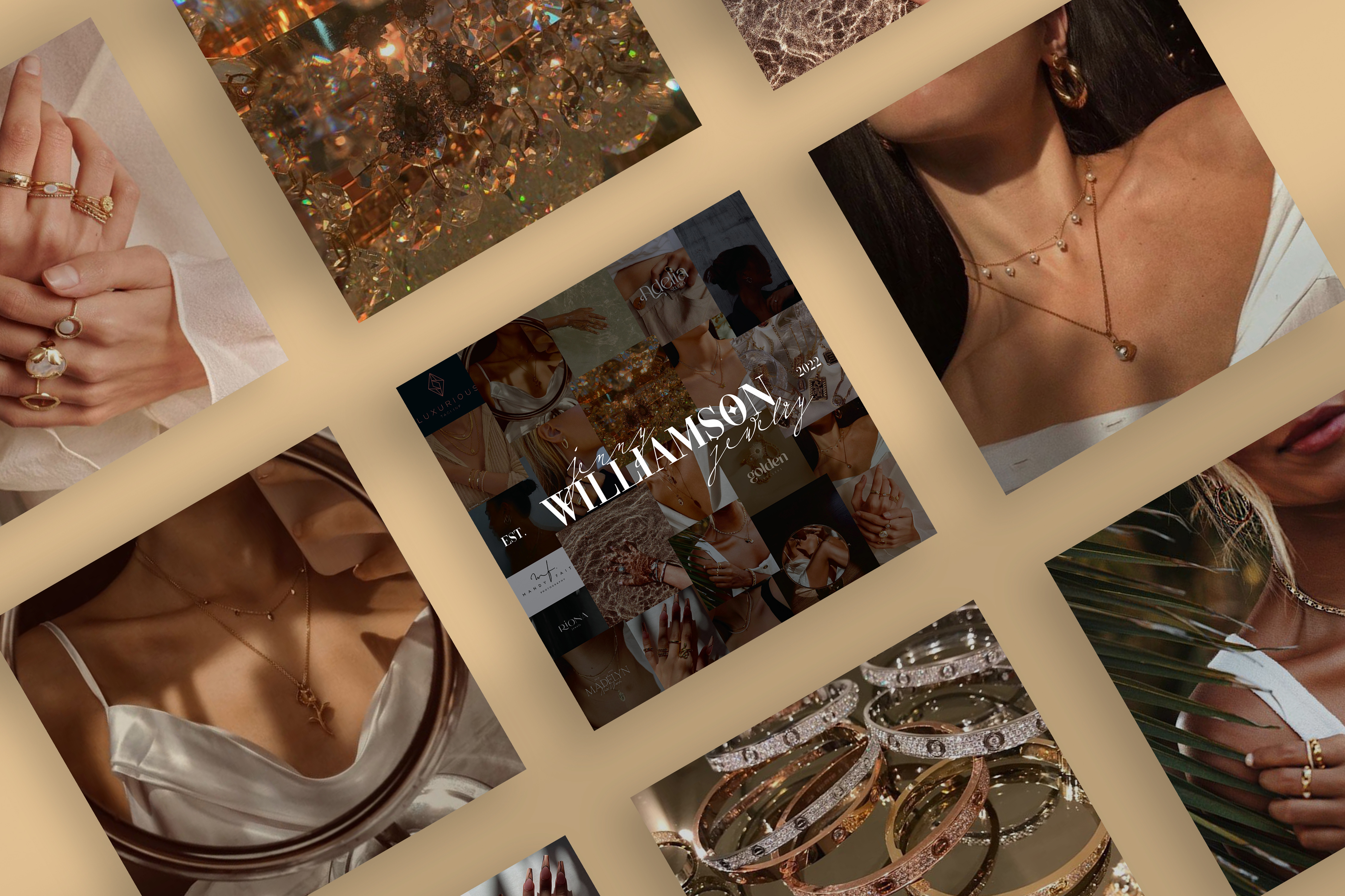 Williamson jewelry brand moodboard